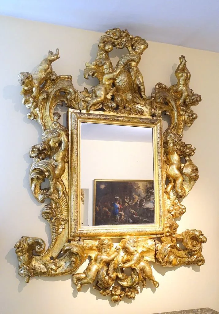Miroir ancien doré – photo 1 sur 1